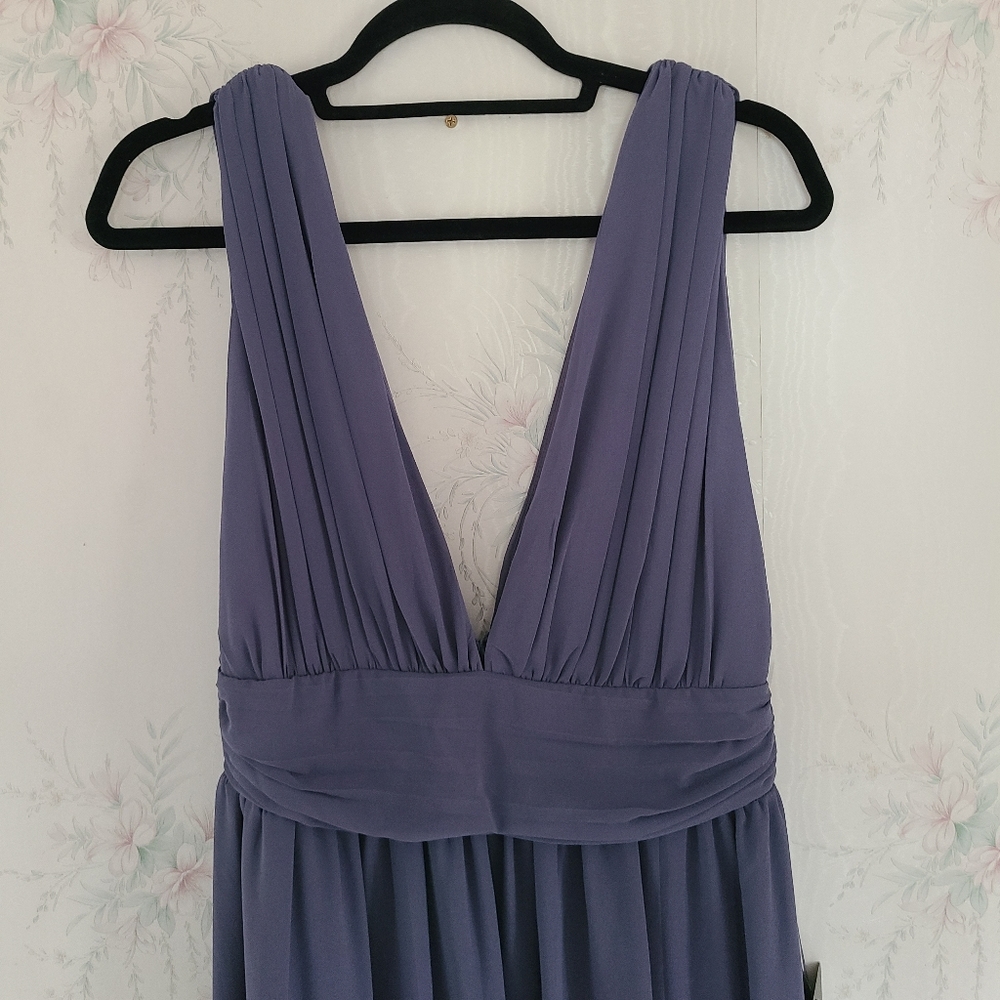 Lulus Heavenly Hues Denim Blue Maxi Dress New With Tags - Picture 5 of 10